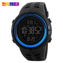 Load image into Gallery viewer, SKMEI Hombres Deportes Relojes de Cuenta Regresiva de Doble Tiempo Reloj Crono Alarma Digital Relojes de Pulsera 50 M Impermeable Relogio masculino 1251