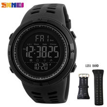 Load image into Gallery viewer, SKMEI Hombres Deportes Relojes de Cuenta Regresiva de Doble Tiempo Reloj Crono Alarma Digital Relojes de Pulsera 50 M Impermeable Relogio masculino 1251