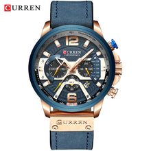 Load image into Gallery viewer, Montre-bracelet hommes CURREN 2019 Top marque de luxe montre de sport hommes mode montres en cuir avec calendrier pour hommes noir mâle horloge