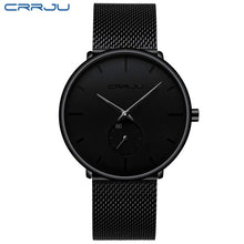 Load image into Gallery viewer, CRRJU Mode Herren Uhren Top Brand Luxus Quarzuhr Männer Beiläufige Dünne Mesh Stahl Wasserdichte Sport Uhr Relogio Masculino