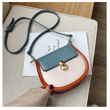 Load image into Gallery viewer, PU Leather Contrast Color Crossbody Bags For Women 2020 Fashion Small Shoulder Bag Female Handbags And Purses Travel Bags