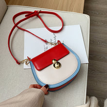Load image into Gallery viewer, PU Leather Contrast Color Crossbody Bags For Women 2020 Fashion Small Shoulder Bag Female Handbags And Purses Travel Bags
