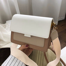 Load image into Gallery viewer, Contrast color Leather Crossbody Bags For Women 2020 Travel Handbag Fashion Simple Shoulder Messenger Bag Ladies Cross Body Bag