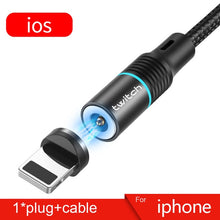 Load image into Gallery viewer, Twitch T01 Magnetische Micro USB Typ C Kabel Für iPhone Xiaomi Handy Schnelle Lade USB Kabel Magnetische Ladegerät Draht schnur