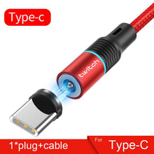 Load image into Gallery viewer, Twitch T01 Magnetische Micro USB Typ C Kabel Für iPhone Xiaomi Handy Schnelle Lade USB Kabel Magnetische Ladegerät Draht schnur