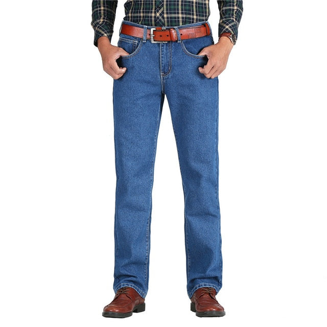 2019 Men Cotton Straight Classic Jeans Spring Autumn Male Denim Pants Overalls Designer Men Jeans High Quality Size 28-44