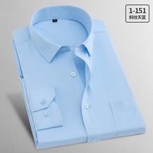 Load image into Gallery viewer, Plus Size 8XL Men Shirt Long Sleeve Solid Striped Shirts Men Dress Large 7XL 6XL White Social Shirts Men Clothing Streetwear
