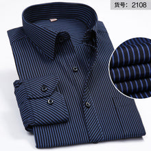 Load image into Gallery viewer, Plus Size 8XL Men Shirt Long Sleeve Solid Striped Shirts Men Dress Large 7XL 6XL White Social Shirts Men Clothing Streetwear
