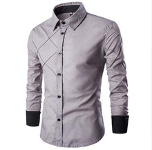 Load image into Gallery viewer, Men Shirt 2020 Autumn New Brand Business Men&#39;s Slim Fit Dress shirt Male Long sleeve Striped Shirt camisa masculina M-3XL
