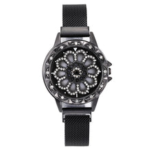 Load image into Gallery viewer, Women Watch Mesh Magnet 360 Degree Rotating Dial Ladies Watch Luxury Fashion Diamond Quartz Watch for Women Clock Relogio Femino
