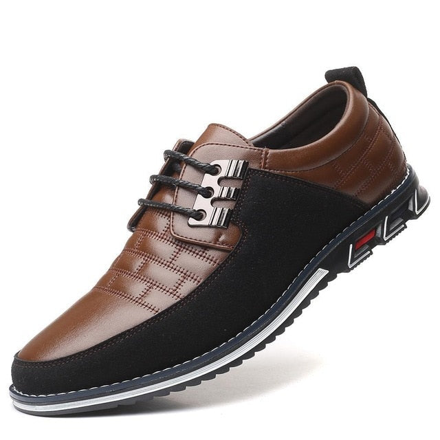 2019 New Big Size 38-48 Oxfords Leather Men Shoes Fashion Casual Slip On Formal Business Wedding Dress Shoes Men Drop Shipping