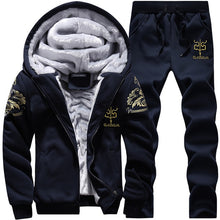 Load image into Gallery viewer, Winter Thick Inner Wool Hoodie Men Hat Casual Warm Suit Men Zipper Active Suits For Men Outwear + Pants Moletons Masculino 2019
