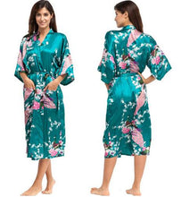 Load image into Gallery viewer, Silk Kimono Robe Bathrobe Women Satin Robe Silk Robes Night Sexy Robes Night Grow For Bridesmaid Summer Plus SizeS-XXXL 010412
