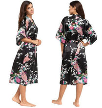 Load image into Gallery viewer, Silk Kimono Robe Bathrobe Women Satin Robe Silk Robes Night Sexy Robes Night Grow For Bridesmaid Summer Plus SizeS-XXXL 010412
