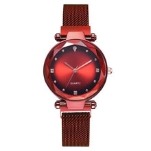 Load image into Gallery viewer, Luxury Women Watches Rose Gold Starry Sky Magnetic Mesh Rhinestone Quartz Wristwatch Lady Female Diamond Watch relogio feminino
