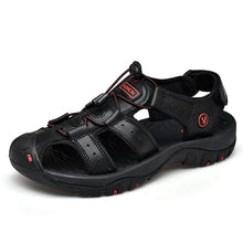 Load image into Gallery viewer, Classic Men&#39;s Sandals Summer Soft Sandals Comfortable Men Shoes Genuine Leather Sandals Big Size Soft Outdoor Men Roman Sandals

