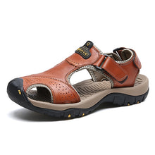 Load image into Gallery viewer, Classic Men&#39;s Sandals Summer Soft Sandals Comfortable Men Shoes Genuine Leather Sandals Big Size Soft Outdoor Men Roman Sandals
