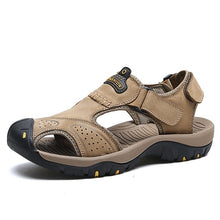 Load image into Gallery viewer, Classic Men&#39;s Sandals Summer Soft Sandals Comfortable Men Shoes Genuine Leather Sandals Big Size Soft Outdoor Men Roman Sandals

