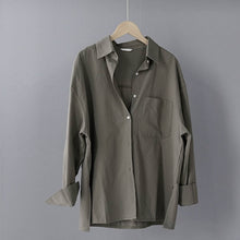 Load image into Gallery viewer, Lizkova 100% Cotton White Blouse Women Long Sleeve Oversized Shirt 2020 Spring Japenese Lapel Ladies Casual Tops 8887
