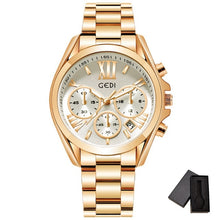 Load image into Gallery viewer, Luxury Rose Gold Women Casual Watch Waterproof Calendar Unique Quartz Business Dress Watches for Female Golden Lady Clock
