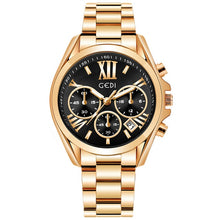 Load image into Gallery viewer, Luxury Rose Gold Women Casual Watch Waterproof Calendar Unique Quartz Business Dress Watches for Female Golden Lady Clock
