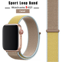 Load image into Gallery viewer, Strap For Apple Watch band 44 mm/40mm applewatch  42mm 38mm bracelet correa pulseira nylon loop watchband iwatch 5 4 3 series
