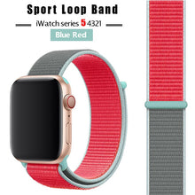 Load image into Gallery viewer, Strap For Apple Watch band 44 mm/40mm applewatch  42mm 38mm bracelet correa pulseira nylon loop watchband iwatch 5 4 3 series

