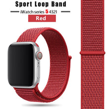 Load image into Gallery viewer, Strap For Apple Watch band 44 mm/40mm applewatch  42mm 38mm bracelet correa pulseira nylon loop watchband iwatch 5 4 3 series
