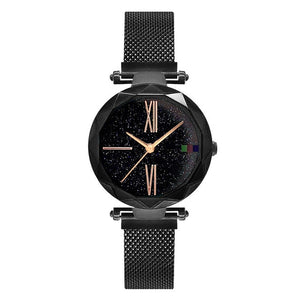 Charming Purple Women Watches Minimalism Casual Starry Sky Lady Wristwatch Magnet buckle Fashion Luxury Brand Female Watch Gift