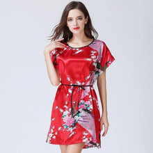 Load image into Gallery viewer, Fashion Women&#39;s Summer Mini Kimono Robe Lady Rayon Bath Gown Yukata Nightgown Sleepwear Sleepshirts Pijama Mujer Size M-XL
