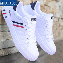 Load image into Gallery viewer, Mikarause White Casual Shoes Men Leather Sneakers Male Comfort Sport Running Sneaker Man Tenis mocassin Fashion Breathable Shoes

