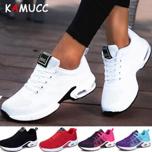 Load image into Gallery viewer, Fashion Women Sneakers Running Shoes Outdoor Sports Shoes Breathable Lightweight Comfort Running Gym Shoes Air Cushion Lace Up
