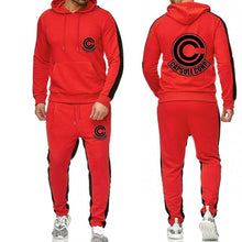 Load image into Gallery viewer, Anime Dragon Ball Large size tracksuit men set letter sportswear sweatsuit male sweat track suit jacket hoodie with pants

