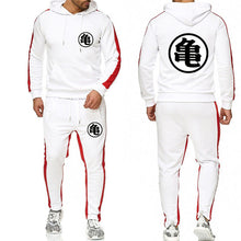 Load image into Gallery viewer, Anime Dragon Ball Large size tracksuit men set letter sportswear sweatsuit male sweat track suit jacket hoodie with pants
