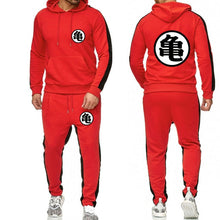 Load image into Gallery viewer, Anime Dragon Ball Large size tracksuit men set letter sportswear sweatsuit male sweat track suit jacket hoodie with pants
