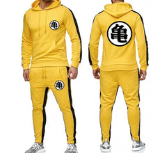 Load image into Gallery viewer, Anime Dragon Ball Large size tracksuit men set letter sportswear sweatsuit male sweat track suit jacket hoodie with pants

