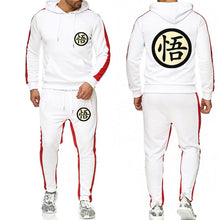 Load image into Gallery viewer, Anime Dragon Ball Large size tracksuit men set letter sportswear sweatsuit male sweat track suit jacket hoodie with pants
