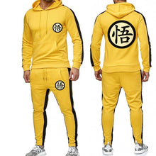 Load image into Gallery viewer, Anime Dragon Ball Large size tracksuit men set letter sportswear sweatsuit male sweat track suit jacket hoodie with pants
