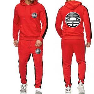 Anime Dragon Ball Large size tracksuit men set letter sportswear sweatsuit male sweat track suit jacket hoodie with pants