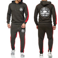 Load image into Gallery viewer, Anime Dragon Ball Large size tracksuit men set letter sportswear sweatsuit male sweat track suit jacket hoodie with pants
