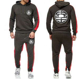 Anime Dragon Ball Large size tracksuit men set letter sportswear sweatsuit male sweat track suit jacket hoodie with pants