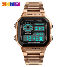 Load image into Gallery viewer, SKMEI Business Men Watches Waterproof Sport Watch Stainless Steel Digital Wristwatches Clock Relogio Masculino Erkek Kol Saati
