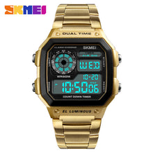 Load image into Gallery viewer, SKMEI Business Men Watches Waterproof Sport Watch Stainless Steel Digital Wristwatches Clock Relogio Masculino Erkek Kol Saati
