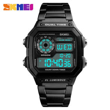 Load image into Gallery viewer, SKMEI Business Men Watches Waterproof Sport Watch Stainless Steel Digital Wristwatches Clock Relogio Masculino Erkek Kol Saati
