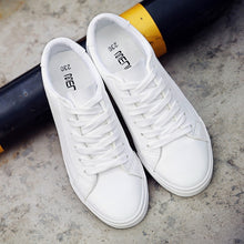 Load image into Gallery viewer, 2020 new spring tenis feminino lace-up white shoes woman PU Leather solid color female shoes casual women shoes sneakers
