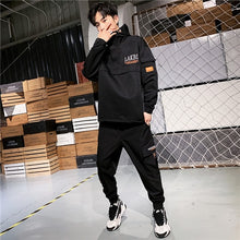Load image into Gallery viewer, 2020 Workwear jacket men&#39;s Hooded Jacket+Pants 2PC Sets  baseball  loose Pullover coat &amp; Long Pants Mens Clothing
