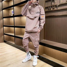 Load image into Gallery viewer, 2020 Workwear jacket men&#39;s Hooded Jacket+Pants 2PC Sets  baseball  loose Pullover coat &amp; Long Pants Mens Clothing
