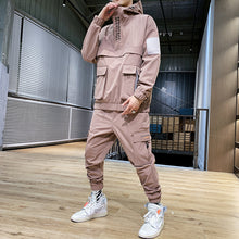 Load image into Gallery viewer, 2020 Workwear jacket men&#39;s Hooded Jacket+Pants 2PC Sets  baseball  loose Pullover coat &amp; Long Pants Mens Clothing
