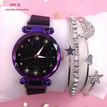 Load image into Gallery viewer, 2019 New brand Starry Sky Women Watch Fashion Elegant Magnet Buckle Vibrato Purple Gold Ladies Wristwatch Luxury Women Watches
