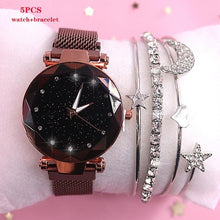 Load image into Gallery viewer, 2019 New brand Starry Sky Women Watch Fashion Elegant Magnet Buckle Vibrato Purple Gold Ladies Wristwatch Luxury Women Watches
